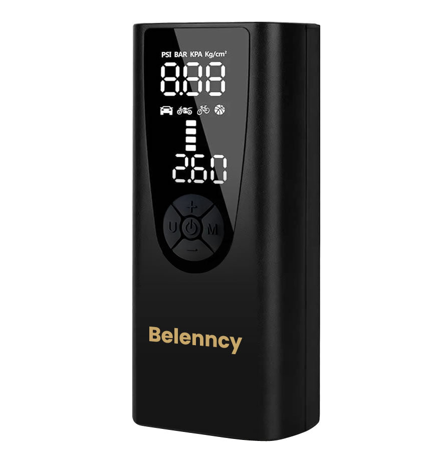 Belenncy P005 Portable Air Compressor – Digital Tire Inflator with LED Light
