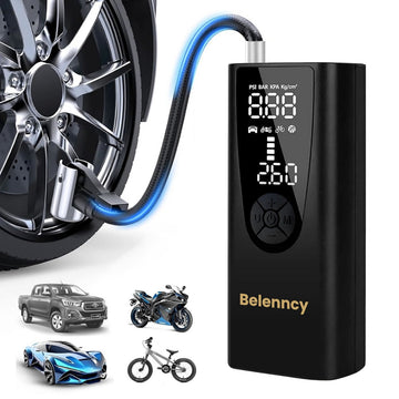 50% Off - Tire Inflator P005 with 25000 mAh Battery, 150 PSI Pressure , Power Bank and LED Light. || Best Tire Inflator