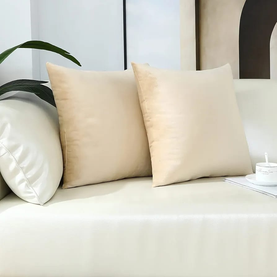 White Velvet Pillow Covers – Pack of 2